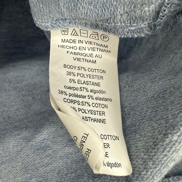 MICHAEL Michael Kors Size M Zip Up Long Sleeve Hoodie Blue MK Logo Zipper - Picture 5 of 5